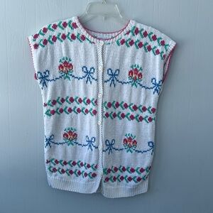 Vintage Deans of Scotland Knit Button-up Vest (size S)
